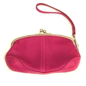 Pink Coach wristlet
